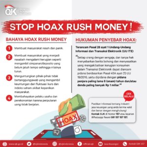 WASPADAI BEREDARNYA INFORMASI HOAX AJAKAN PENARIKAN DANA DI PERBANKAN