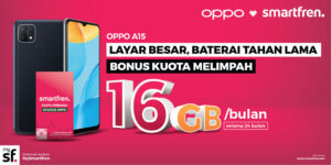 Smartfren Berikan Gratis Kuota Hingga 384 GB untuk Pengguna Oppo A15