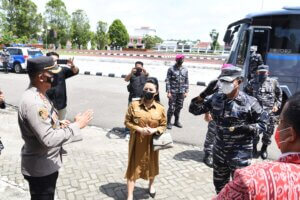 Kunjungan Kerja DANLANTAMAL XII Pontianak Disambut Langsung Oleh Bupati dan Wakil Bupati Landak