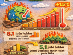 Bumi Kehilangan 8,1 Juta Hektar Hutan di 2024