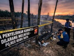 Polres Kubu Raya Selidiki Lahan Terbakar di Desa Arang Limbung