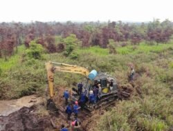 Padamkan Karhutla, Tim Gabungan Temukan Excavator Buka Hutan di Ketapang
